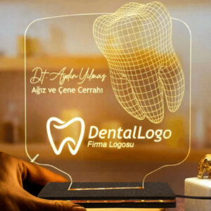 Personalized Name LED Lamp For Dentist Or For Doctor With Logo