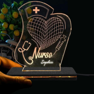 Personalized Illusion LED Name Lamp Gift For Nurse and Docto...