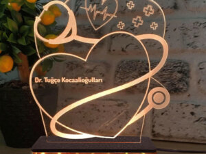 Personalized Illusion 3d Light Gift For Doctor – Heart...