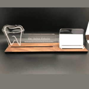 Personalized Dental Card Holder Stand For Dentist with Name