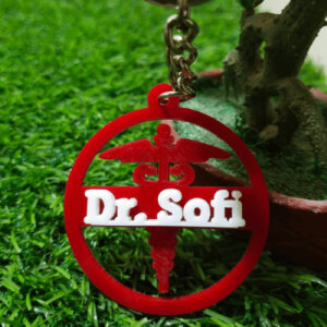 Personalized Acrylic Name Keychain For Doctor