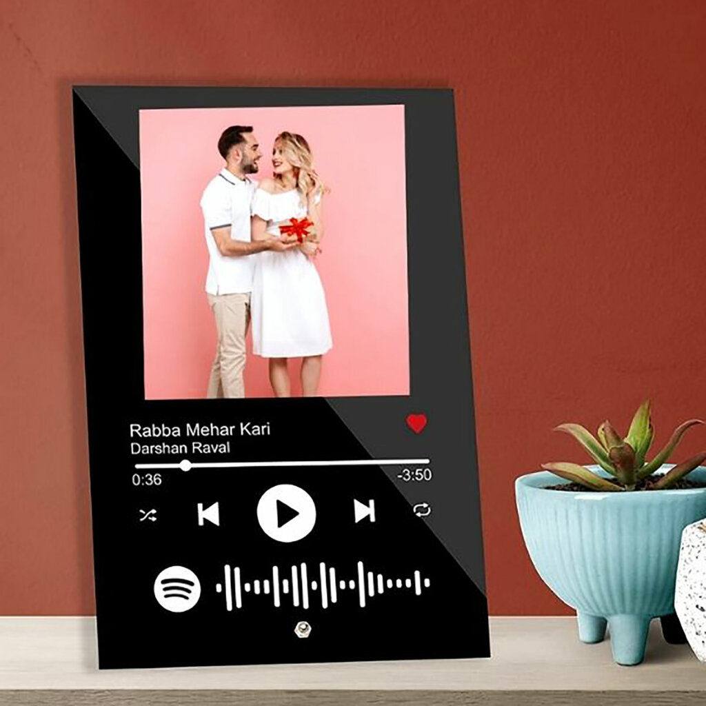 Personalized Colored Spotify Photo Frame With Song Code Incredible Gifts