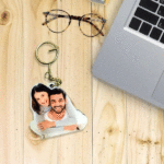 Personalized Photo Keychain Gift For Couple