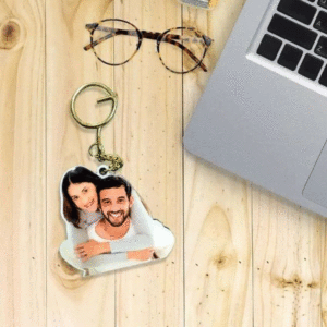 Personalized Photo Keychain Gift For Couple