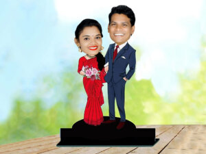 Customized 3D Colorful Caricature With Cute Couple Photo