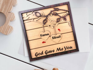 Personalized Wooden Wall Hanging Couple Name Sign Frame For ...