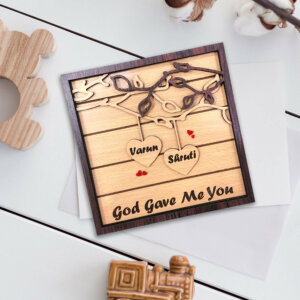 Personalized Wooden Wall Hanging Couple Name Sign Frame For ...