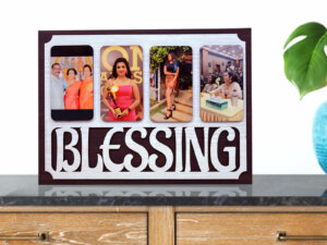 Customized Wooden Table Top Couple Photo Frame Gift