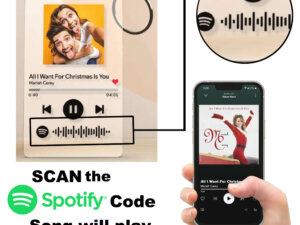Customized Spotify Keychain With Photo and Scannable Song Co...