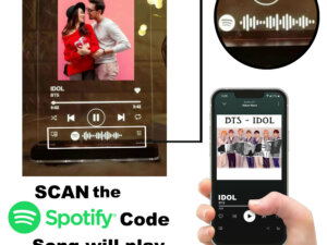 Personalized LED Acrylic Spotify Photo Frame With Light Stan...