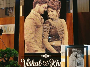 Customized Acrylic LED Big Photo Frame with Message