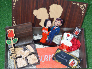 Personalized Gift Basket For Couple 7 Gifts Inside