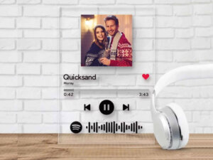 Personalized Acrylic Spotify Plaque With Photo And Scannable...