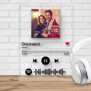 Personalized Acrylic Spotify Plaque With Photo And Scannable...