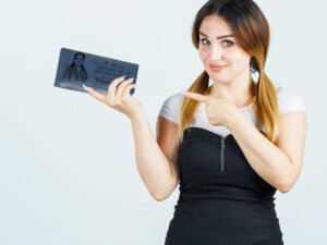 Personalized Photo Wallet For Female On Womens Day (Blue)