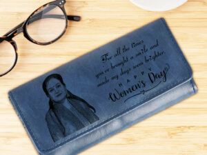 Personalized Photo Wallet For Female On Womens Day (Blue)