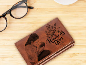 Personalized Vegan Leather Photo Wallet For Women?s Day (Bro...