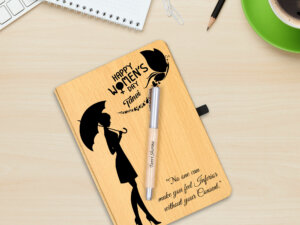 Personalized Wood Diary With Wooden Pen Gift For Women&#8217...