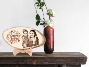 Personalized Engraved Natural Wood Photo Plank For Women&#82...