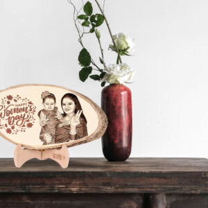 Personalized Engraved Natural Wood Photo Plank For Women&#82...