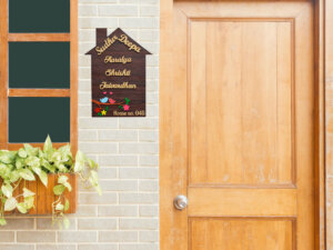 Customized Wooden Name Plate For Flat & Apartment