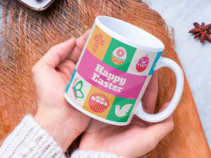Happy Easter Ceramic Coffee Mug Gifts For Families & Friend