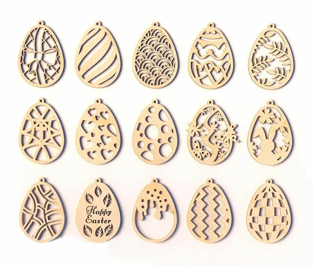 DIY Easter Wooden Egg Ornaments Set of 15 With Colors Incredible Gifts