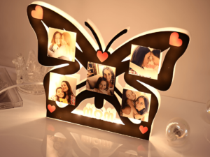 Personalized LED Butterfly Photo Frame For Mom With Photos