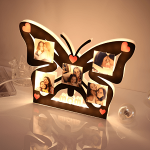 Personalized LED Butterfly Photo Frame For Mom With Photos