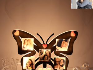 Personalized LED Butterfly Photo Frame For Mom With Photos