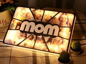 Personalized LED Photo Frame Gift For Mom With 10 Photos