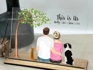 Personalized Printed Colored Acrylic Photo Frame with Text