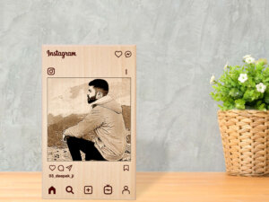Personalized Engraved Instagram Style Wooden Photo Frame