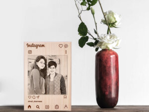 Personalized Engraved Instagram Wood Photo Frame