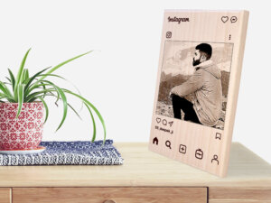 Personalized Engraved Instagram Style Wooden Photo Frame