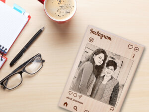 Personalized Engraved Instagram Wood Photo Frame