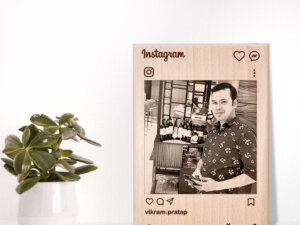 Personalized Engraved Instagram Wooden Photo Frame With User...