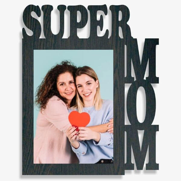 Personalized Super Mom Table Top Photo Frame