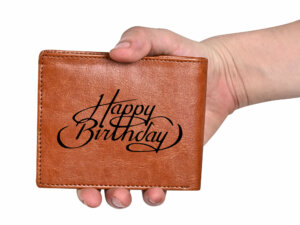 Men’s Personalized Tan Wallet With Photo For Birthday ...