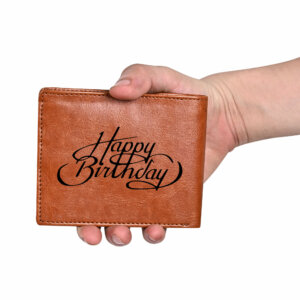 Men’s Personalized Tan Wallet With Photo For Birthday ...