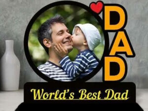 Customized World’s Best Dad Table Top Photo Frame Gift For...