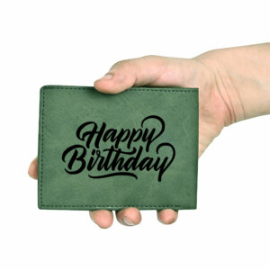 Personalised Green Wallet For Men With Photo For Birthday Gi...