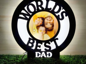 Personalized World’s Best Dad LED Photo Frame