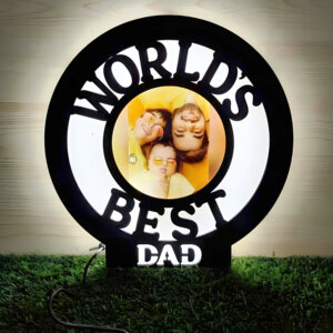 Personalized World’s Best Dad LED Photo Frame