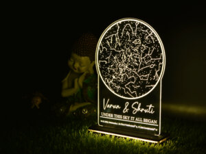 Personalized Night Sky Star Map LED Lamp For Couple