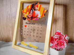 Personalized Anniversary Gift Calendar Acrylic Photo Frame F...