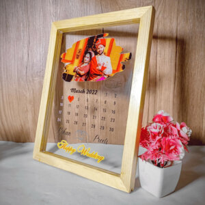 Personalized Anniversary Gift Calendar Acrylic Photo Frame F...