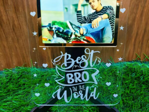 Personalized Best Bro In The World Acrylic Photo Frame