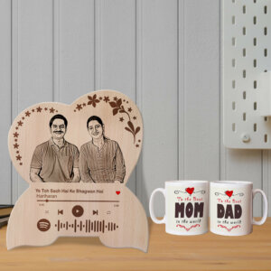 Personalized Combo Gifts For Parents (Mug & Heart Frame...