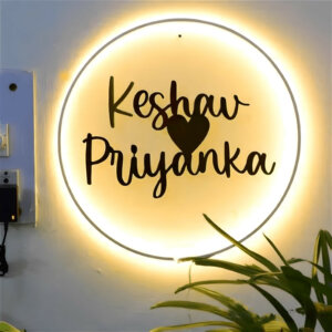 Customized Neon light Wall Decor Frame With Name